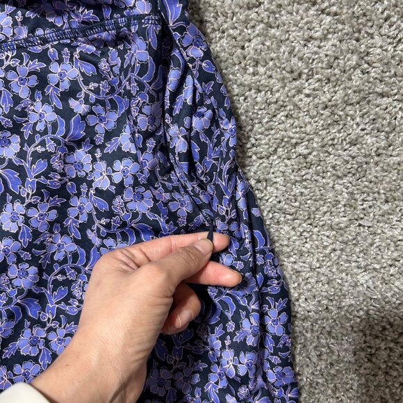 J.Jill Fit Womens Sz M Petite Performance Knit Skort Floral Print Purple - Picture 3 of 7